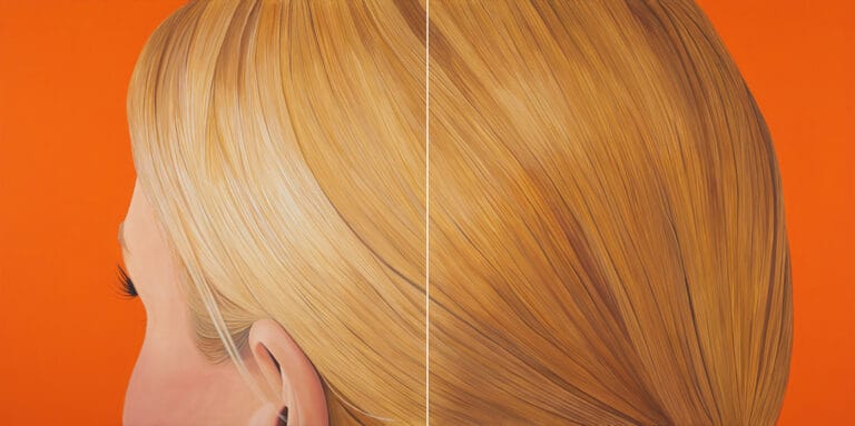 2025, focus1 rechts, A+B, je 150x150 cm, Acryl auf Leinwand